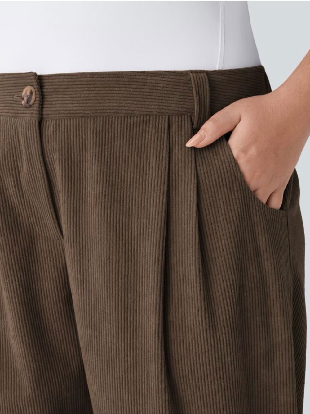 NWOT Halara Mid Rise Zipper Corduroy Casual Pants - Picture 4 of 8